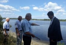 В Каневе решали вопрос переформирования берега в районе очистных сооружений