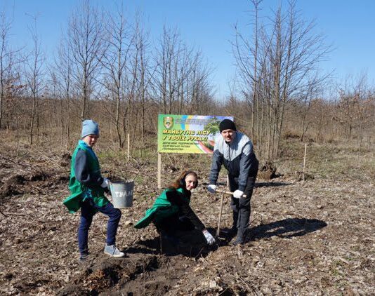 Активісти Черкащини висадили дубовий ліс на честь загиблого героя